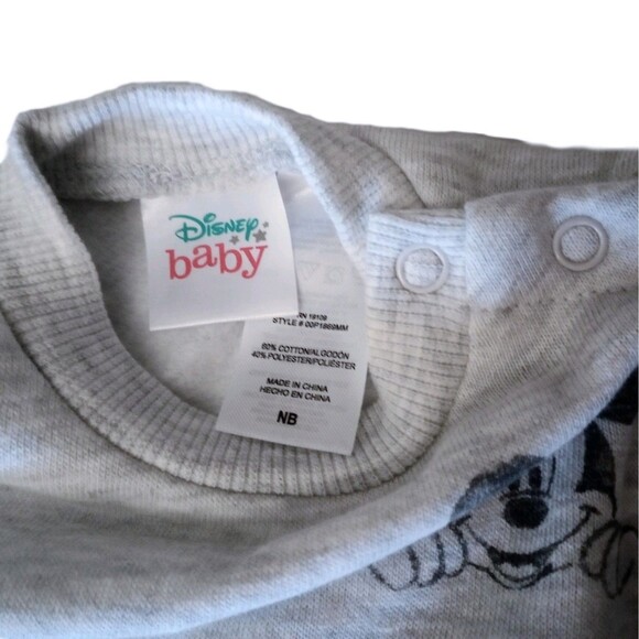 NWT Disney Baby Mickey Mouse 2pc Sweatsuit sz Newborn Boy/Girl/Neutral - Picture 4 of 7